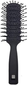Flair Vent - Spazzola per capelli per uomini e donne, spazzola per asciugare e acconciare, manico morbido al tatto, colore: nero