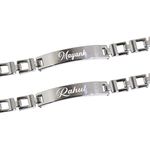 Innovative Gifts Personalised Bracelet Rakhi for Brother | Stylish Trendy & Long Lasting Customized Rakhi For Bhai Silver (Pack of 2)