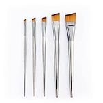 Royal & Langnickel Zen 5 Piece All Media Angular Paint Brush Set,Gold,L