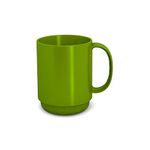 Ornamin 11459 Mug with Handle 300 ml Green (model 510) | stable coffee mug made of plastic, coffee cup, reusable cup, tea cup