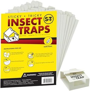 S&T INC. Insect Traps, Brown Recluse, Hobo Spiders, Black Widows, White, 30 Count