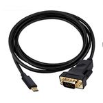 USB-C To VGA,CableDeconn Thunderbolt 3 Type C to VGA Male Converter Adapter Cable 1.8M