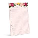 Bliss Collections Magnetic Meal Planner Notepad, 50 Sheets - Blush Floral To Do List and Organizer for Groceries, Meal Prep, Notes and Tasks to Keep You Organized - Easy Tear-Off Sheets Writing Pad