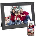 Hesmor Digital Photo Frame WiFi, 10.1 Inch Digital Picture Frame, 1280x800 IPS LCD Touch Screen, Auto-Rotat Built in 32GB storage, Share Moments Instantly via Frameo App from Anywhere， Black