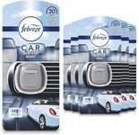 Febreze Car Clip Air Freshener, Odour Eliminator, New Car Scent, 6 Count