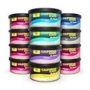 California Scents Can Air Freshener and Odor Neutralizer, Set of 12 Spillproof Cans for Home and Car, Assorted Scents, 1.5 Oz Each (Packaging May Vary)
