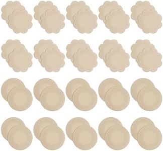 Flintronic 40 Pièces Protège-tétons Invisibles, Nipple Cover, Beige Breast Petals Stickers Tape, Respirants Couvre Seins Mamelons, Cache Teton Femme