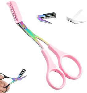 Eyebrow Trimmer Scissors for Women, 2025 New Eyebrow Trimmer Scissor Stainless Steel Eye Brow Shaper Trimming Scissors, Precision Eyebrow Cutter Eyebrow Scissors Tool for Men Women