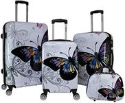 World Traveler Butterfly Luggage, B