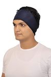 SOUL eTHICS Cotton Free Size Head Wrap Bandana, Helmet Cap, Face Mask For Bikes Men And Women (Navy Blue)