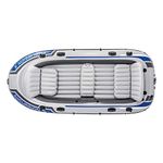 Jilani Excursion 5, 5-Person Inflatable Boat Set with Aluminum Oars and High Output Air Pump