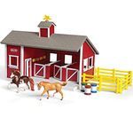 Breyer Stablemates Red Stable and Horse Set