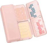 FYY 7 Day Pill Box Organiser - Travel Pill Case, [Folding Design][Large Capacity] Portable Pill Dispenser Container for Vitamins, Cod Liver Oil, Supplements, Medication Pink