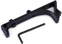 SBGJMY Tactical Mlok Foregrip Aluminum Link Curved Angled Hand Stop Airsoft Front Grip Foregrip for M-lok Handguard System (Black)