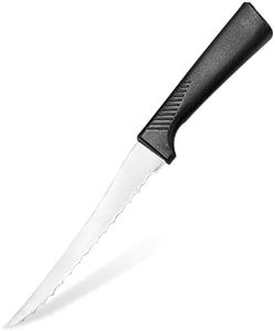 Haokithcun 5" Serrated Tomato Knife with Non-slip Handle - German Steel Blade Tomato Slicer| Ultra-Sharp Stainless Steel Kitchen Knife for Slicing Tomatoes, Onions & Soft Fruits | Dishwasher Safe