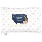 Toddler Pillow with Pillowcase - My Little Dreamy Pillow - Organic Cotton Toddler Pillows for Sleeping, Kids Pillow, Travel Pillows for Sleeping, Mini Pillow, Toddler Bed Pillows (Jolly Rainbow)