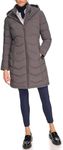 Calvin Klein Women's Long Bib-Front Light-Weight Jacket, Forged Iron, Medium