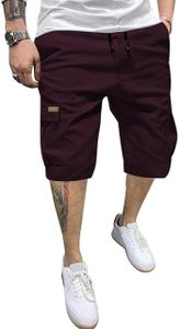 JMIERR Mens Casual Twill Cargo Shorts Cotton Drawstring Classic Cargo Chino Stretch Short with 6 Pockets for Men, US44(4XL), Brown