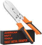 Mutt Tools 5 Blade Sheet Metal Crimper Tool with Ergonomic Grip – Crimp 24ga Steel and 28ga Stainless – Gutter Crimping Tool for Downspouts, Stove Pipe, Sheet Metal and Duct Work