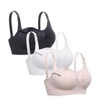 Astrélie Seamless Nursing Bra for Women, Ultra Soft Wireless Maternity and Postpartum Sleep Bra, Breastfeeding Bra with Removable Pads Pack of 3