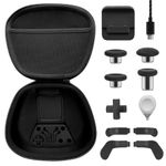 Gopiiphon Complete Component Pack For Xbox Elite Series 2 Xbox Elite Controller 2 Accessories With Carry Case 4 Thumbsticks, 4 Paddles, 1 Data Cable, Charging Dock and 1 Adjustment Tool(Black)