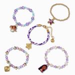 Claire's Exclusive Disney Wish Beaded Stretch Bracelets, Cute Costume Jewellery for Little Girls Dress Up, Multi-Colour, 5 Pack