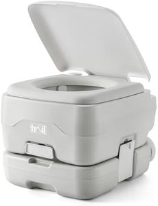 Trail Outdoor Leisure Portable Camping Toilet, Compact Flushable Travel Loo, Detachable 10L Waste Tank, Hygienic Double Seal Blade Valve, Porta Potty Fishing Festival Campervan