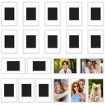 Kurtzy Small Magnetic Picture Frames (20 Pack) - Mini Photo Frames for Personalised Fridge Magnets - for Photos 7 x 4.5cm/2.75 x 1.77 Inches - Photo Magnets for Fridge/Magnetic Frame Blank Inserts