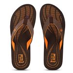 PARAGON K3307L Women's Brown Slippers | Comfortable Everyday Flip Flops with Cushioned Footbed, Anti-Skid Soles, Sturdy Straps and Stylish Design | Perfect for Everyday Use