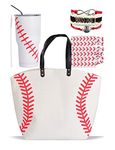 Baseball Tote Bag for Woman, Baseball Tumbler, Baseball Mom Tote, Baseball Bags for Moms, Baseball Bracelet for Women, Baseball Hair Pony Tails, Baseball Mom Gifts, Baseball Cup 30 oz with Lid, Straw