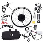 Bathrena 20-Inch Electric Bike Conversion kit|250W/1000W-LED Electric Bicycle Hub Motor 36V/48V Electric Bike Front/Rear Conversion kit Motor E-bike Conversion kit (36V350W Front LCD)