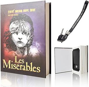 Booksafe Diversion Secret Real Book Hidden Safe with Key Lock Real Paper Book Locking-Les Miserables