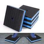 LBG Products Anti Vibration Pads,4" X 4" X 7/8" Heavy Duty Blue EVA Rubber Anti Vibration Isolation Pad for Air Compressor,Washer and Dryer,HVAC,Treadmills,Air Conditioner etc,Pack of 4