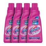 Vanish All in One Liquid Detergent Booster - 800 ml | Stain Remover for Clothes | Whitens Whites Brightens Colours| Suitable with all Washing Detergent Powders and Liquids (Pack of 4)