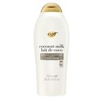OGX Nourishing + Coconut Milk Moisturizing Shampoo for Strong & Healthy Hair, with Coconut Milk, Coconut Oil & Egg White Protein, Paraben-Free, Sulfate-Free Surfactants, 25.4 Fl Oz
