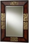 Touch of Class Sarantino Rectangular Beveled Wall Mirror - Natural Cherry - Traditional Style - Elegant Decorative Hanging Mirrors for Bedroom, Hallway, Entryway - 35 by 24 Inches