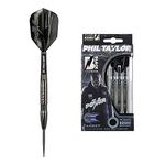 Target Darts - Phil Taylor Power 8Zero Titanium 23G Steel Tip Darts, Black