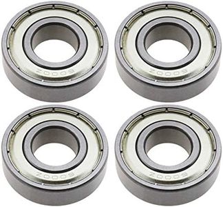 EMSea 4X Deep Groove Ball Bearing 6000ZZ 10X26X8mm Bearing Steel Plated Chrome with Metal Double Sealed for Agricultural Construction Engineering Machinery