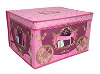 Childrens Girls Fairytale Carriage Design Folding Bedroom Storage Chest (One Size) (Fuchsia/Purple)