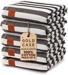Gold CASE Turkish Beach Towel Set of 5 – 100% Cotton Turkish Beach Towels Bulk 71 x 40'' – MYRA Oversized, Quick Dry & Sand Free Beach Towel – Lightweight Towels Set in Black