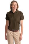 Ladies Silk Touch Sport Shirt, Color: Coffee Bean - Brown - XL