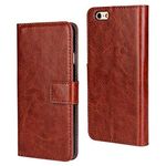 AMZER Premium Flip Leather Wallet Case with Built-In Card Slot, Stand, Lanyard and Smart Magnetic Closure Wallet Case for iPhone 8, iPhone 7 - Tan Flip Wallet Case