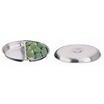 Olympia Oval 12" Vegetable Dish Stainless Steel Serving Plate Tableware & Stalwart P183 Vegetable Dish Lid, Oval