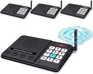 Intercoms Wireless for Home 1 Mile Long Range - GLCON 10 Channel 3 Code Wireless Intercom System for Buiness Office House Elderly - Room to Room Home Intercom Communication System (Pack of 4)