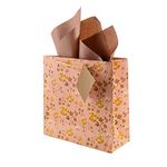 Birch & Co. Gift Bags-Paper Bags For Return Gifts-Paper Gift Bag-Medium Carry Bags For Gifting-Paper Bags-Medium Paper Bags -Goodie Bags With Tissue And Thank You Card-Gift Covers-Pack Of 5,Peach