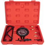 IVONNEY Vacuum Tester Gauge, Fuel Pump Pressure & Vacuum Tester Gauge Test Kit - Carburetor Pressure Diagnostics Leakage Tool Kit