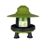 Outdoor Poultry Feeder Recycled 2.5kg, Chicken Anti Waste Feeder with Rain Hat and Legs, Made from 100% Recycled Material