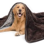 Dog Blanket Soft Fluffy Pet Blanket Waterproof Warm Cat Blanket Self-Warming Puppy Snuggle Blanket Warm Throw Pets Bed Blankets Dog Fuzzy Blankets for Sofa Travel 31.5 x 39.4”- Brown