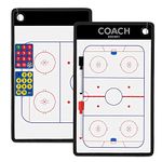 VolksRose Ice Hockey Coaching Board, Dry Erase Hockey Coach Marker Board with Magnets and Pen, Magnetic Hockey Tactics Coaches Board, Erasable Strategy Coaches Clipboard, Coach Equipment Tool