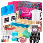 Soap Making Kit with Melt & Pour Base, Cutting Box, Molds, Fragrances - for Adults & Kids by Prime Creations